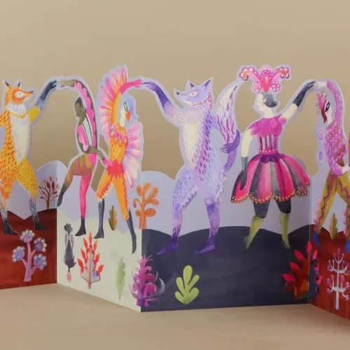 Carnival Dancers Die-cut Card