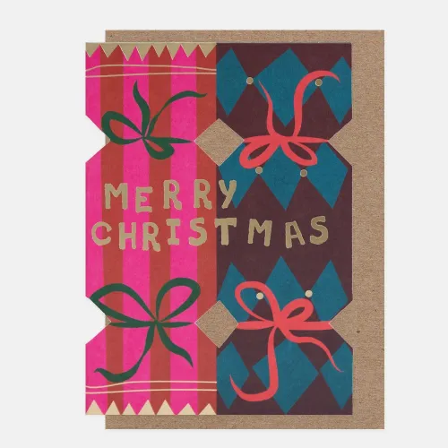 Die Cut Crackers Christmas Greeting Card