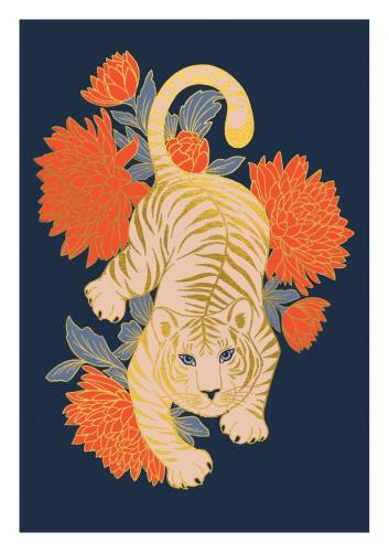 Sakura White Tiger Card