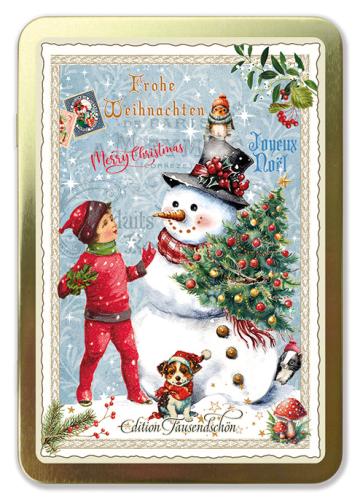 Merry Christmas, Postcards in Metallbox