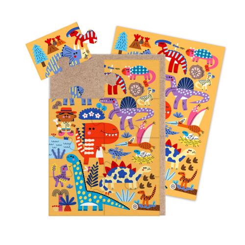 Dinosaurs Jigsaw Greeting Card (A6)