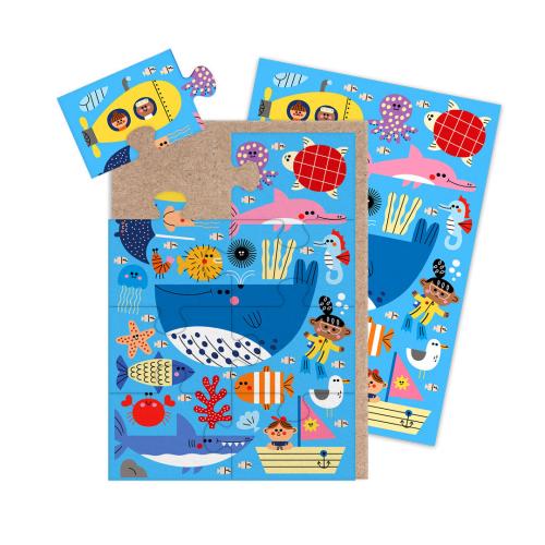 Sea Life Jigsaw Greeting Card (A6)