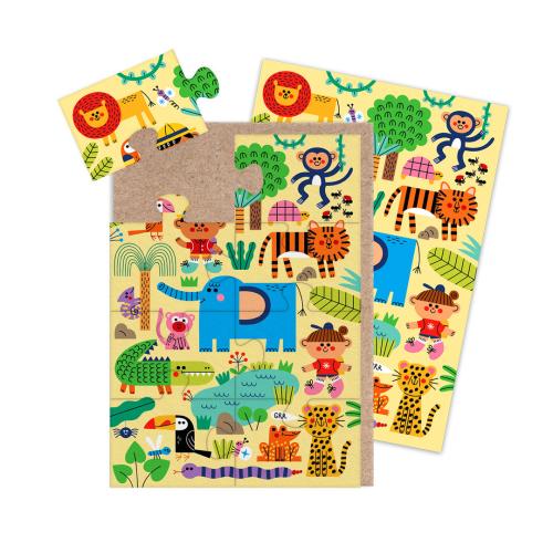 Jungle Jigsaw Greeting Card (A6)