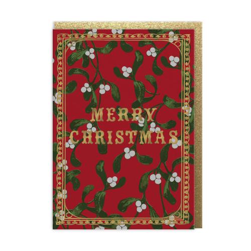 Merry Christmas Mistle Toe Greeting Card (A6)
