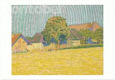 Village with Tree in Blossomn, Greeting Card