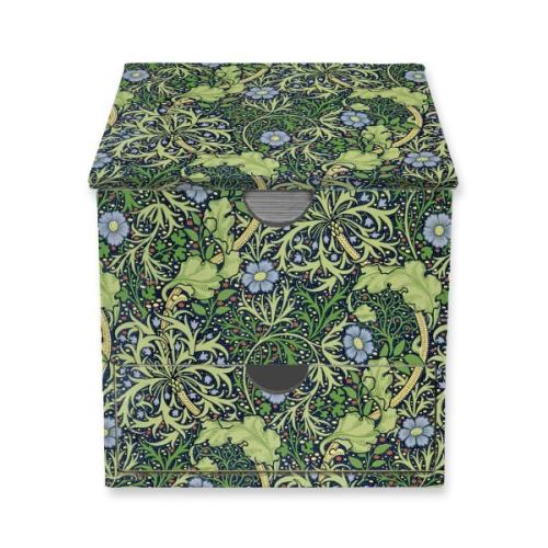 William Morris: Seaweed Flame Tree Memo Block in Box with Drawer