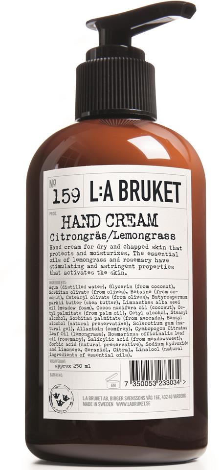 L:A Bruket Hand creme Citrongräs 250ml