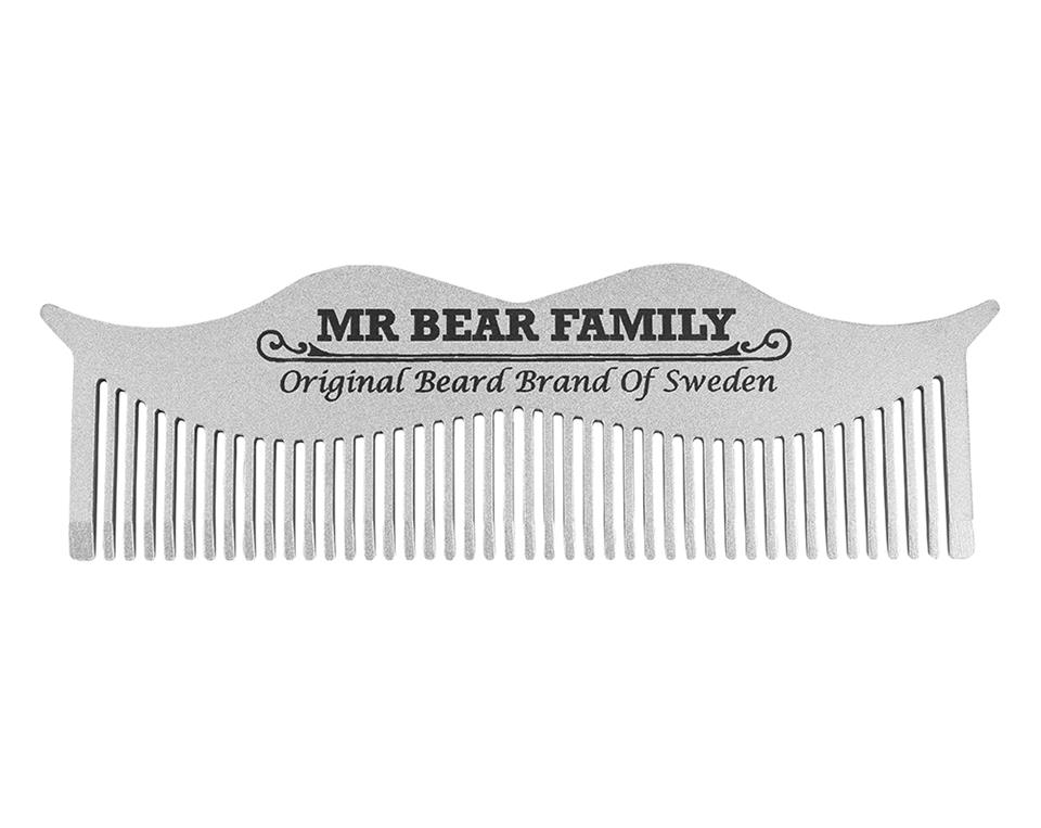 Mr Bear Family Moustasche Comb Steel