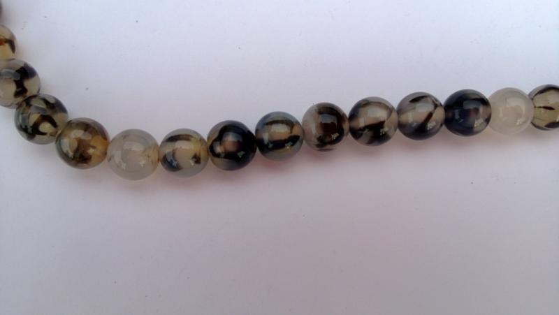 Agatpärlor ( paket om 6 st)