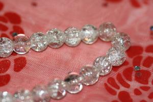 Krackelerade Glaspärlor (paket om 20 st)