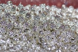 Knottriga silverkulor (paket om 15 st)