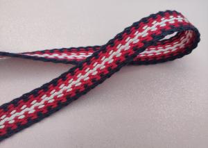 Väskband i blått, rött och vitt, bredd: 3 cm (priset avser 2m.