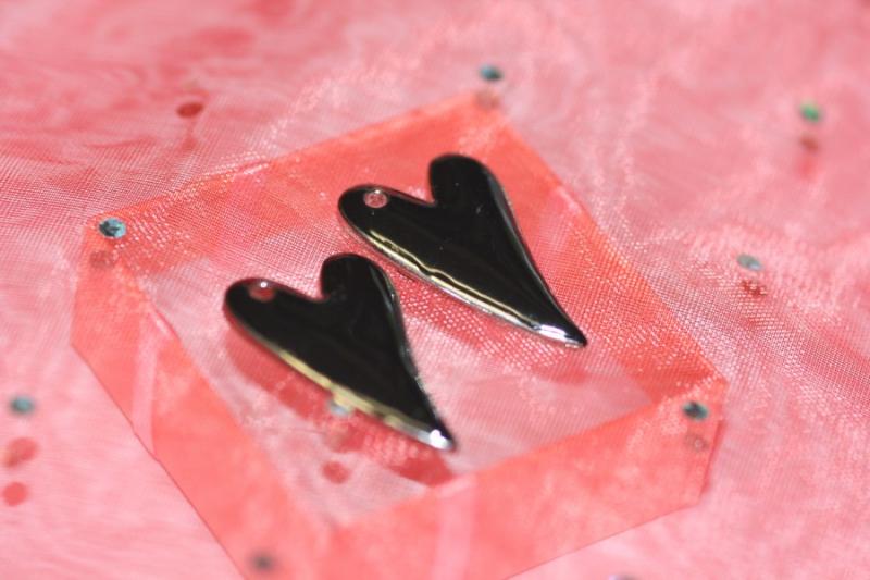 Emaljerat hjärta (2st)