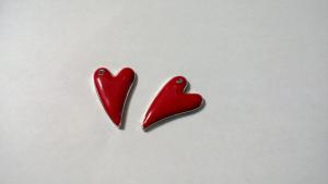 Emaljerat Hjärta (2 st)