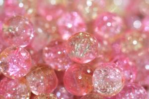 Krackelerade Glaspärlor (paket om 20 st)