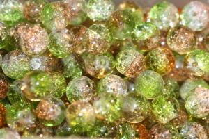 Krackelerade Glaspärlor ( paket om 20 st)