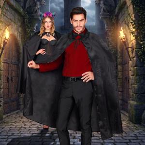 Svart Cape 136 cm