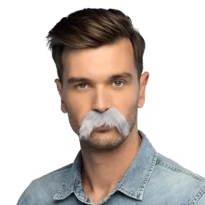 Mustasch Grå