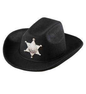Cowboy hatt Barn med Sheriff stjärna.