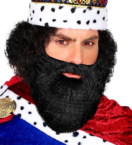 Skägg med Mustasch svart