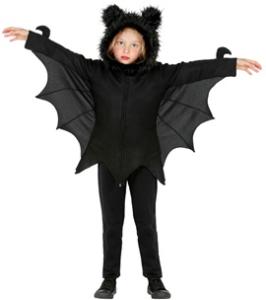 Svart fladdermusdrakt