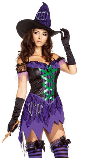 Söt häxa maskeraddräkt