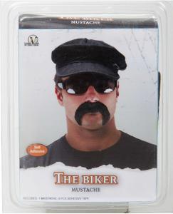 Svart biker Mustasch