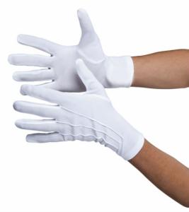 Vita handskar mönstrade