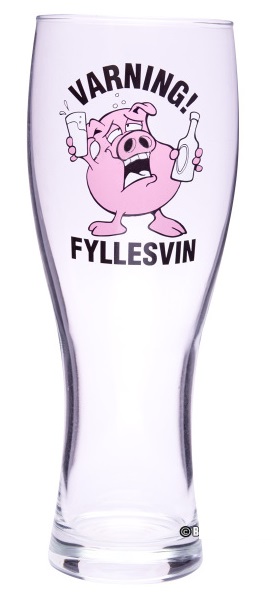 Ölglas - Varning! Fyllesvin