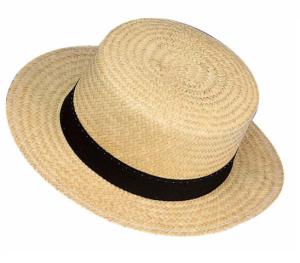 Stråhatt med svart band