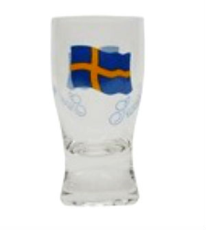 Shotglas med svenska flaggan