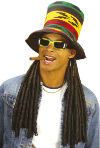 Rasta hatt med dreadlocks