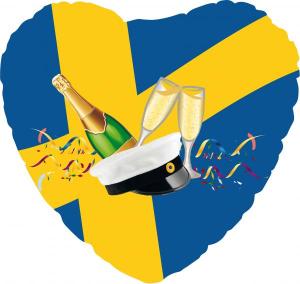 Student ballong Hjärta