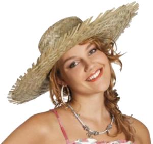 Stråhatt med risig kant