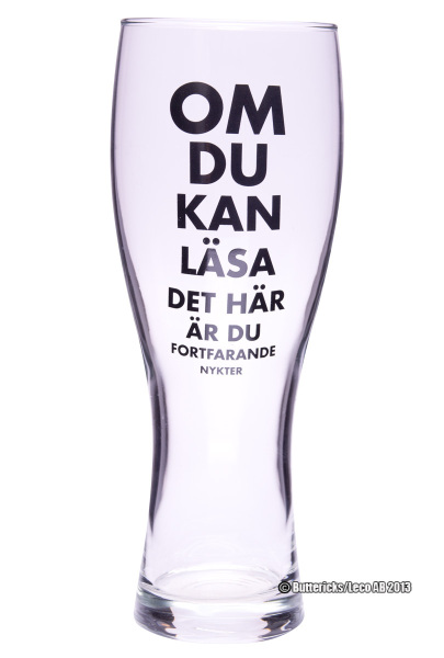 Ölglas-Om du kan läsa det här!