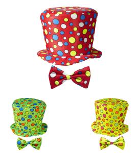 Clown topp hattar med Fluga