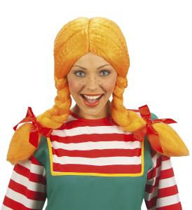 Peruk med flätor för barn