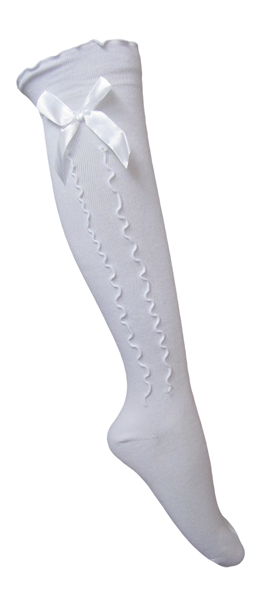 Strumpor oktoberfest vita med rosett