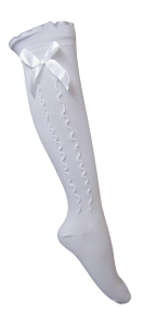 Strumpor oktoberfest vita med rosett