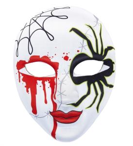 "BLOODY SPIDER HALF FACE FABRIC MASK"
