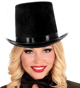 Extra Hög Svart cylinder Hatt