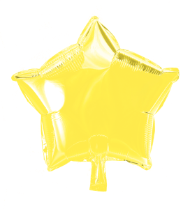 Folieballong Stjärna Gul