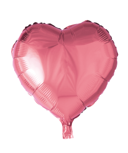 Folieballong Hjärta Rosa