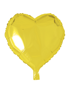 Folieballong Hjärta Gult