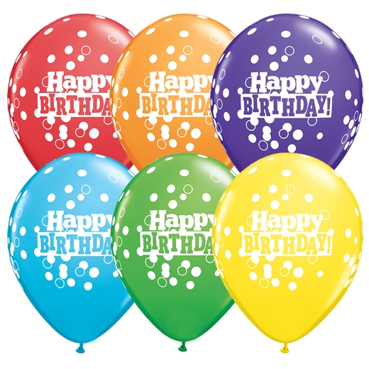 Happy Birthday konfettiprickar