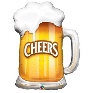 Folieballong  Cheers-Ölglas