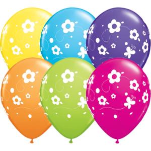 Tusensköna & fjärilsballonger 6 pack
