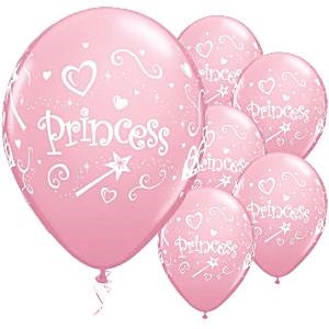 Princess Ballonger Rosa 6 pack
