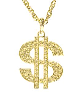 Guld Dollar Halskedja