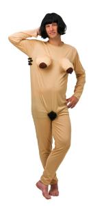 Naken kvinna maskeraddräkt